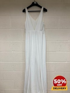 WHISTLES SQUARE NECK LONG DRESS IVORY S TOTAL RRP £499