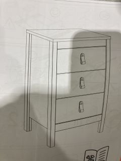 2 X TVILUM 3 DRAWER BEDSIDE CABINETS