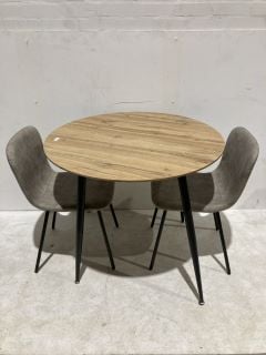 CIRCULAR OAK TABLE & CHAIRS