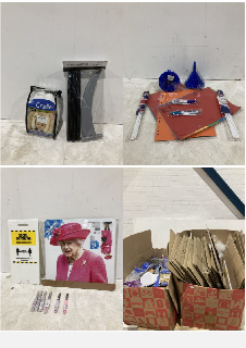 PALLET OF ITEMS TO INCLUDE STAR CUTOUTS QUEEN ELIZABETH II