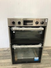 BEKO BUILT-IN ELECTRICAL DOUBLE OVEN BBDF26300 RRP £389: LOCATION - BOOTH(COLLECTION OR OPTIONAL DELIVERY AVAILABLE)