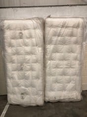 2 X JOHN LEWIS BRITISH NATURAL SINGLE MATTRESS APPROX SIZE 90X200CM: LOCATION - FLOOR(COLLECTION OR OPTIONAL DELIVERY AVAILABLE)