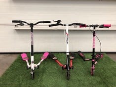 QUANTITY OF SCOOTERS TO INCLUDE WHITE AND PINK SPORTER: LOCATION - BOOTH(COLLECTION OR OPTIONAL DELIVERY AVAILABLE)