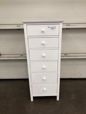 JOHN LEWIS ANYDAY WILTON 6 DRAWER TALLBOY CHEST RRP £249: LOCATION - FLOOR(COLLECTION OR OPTIONAL DELIVERY AVAILABLE)