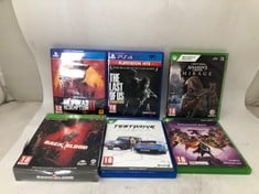 QUANTITY OF CONSOLE GAMES TO INCLUDE THE LAST OF US  REMASTERED PS4 - ID MAY BE REQUIRED  - COLLECTION ONLY - LOCATION RACK