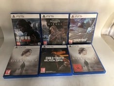 QUANTITY OF PS5 CONSOLE GAMES TO INCLUDE CALL OF DUTY BLACK OPS 6 PS5 - ID MAY BE REQUIRED  - COLLECTION ONLY - LOCATION RACK