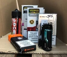 QUANTITY VAPES TO INCLUDE VOOPOO ARGUS G2 - ID MAY BE REQUIRED - COLLECTION ONLY - LOCATION RACK