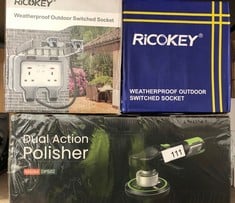 QUANTITY OF OUTDOOR & GARDEN ITEMS TO INCLUDE DUAL ACTION POLISHER: LOCATION - A RACK