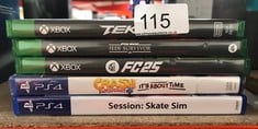 QUANTITY OF COMPUTER GAMES TO INCLUDE PS4 SESSION:SKATE SIM: LOCATION - A RACK