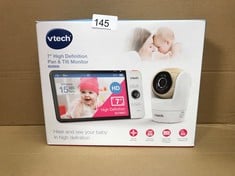 VTECH VM919HD BABY MONITOR WITH CAMERA, 360° PAN AND TILT,VIDEO BABY MONITOR WITH 7" 720P HD DISPLAY, 110° WIDE-ANGLE VIEW, HD NIGHT VISION, 1000 FT LONG RANGE, UP TO 7-HR VIDEO STREAMING BATTERY.: L