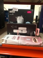 QUANTITY OF ITEMS TO INCLUDE BRAUN SILK-ÉPIL 5, EPILATOR FOR EASY HAIR REMOVAL, WET & DRY, LASTING SMOOTH SKIN, 5-000, WHITE/FLAMINGO: LOCATION - B RACK