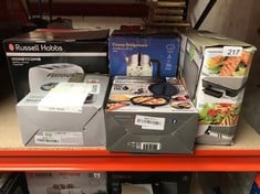 QUANTITY OF ITEMS TO INCLUDE SALTER MARBLESTONE HEALTH GRILL – NON-STICK PANINI MAKER, NO OIL NEEDED, FLOATING HINGE FOR LARGER FOODS, AUTOMATIC TEMPERATURE CONTROL, BUILT-IN REMOVABLE DRIP TRAY, COO