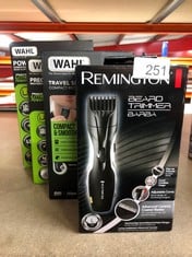 QUANTITY OF HEALTH & BEAUTY ITEMS TO INCLUDE REMINGTON BARBA BEARD TRIMMER (ADVANCED CERAMIC BLADES, POP-UP DETAIL TRIMMER, ADJUSTABLE ZOOM WHEEL, 9 LENGTH SETTINGS, COMB ATTACHMENT, CORD OR CORDLESS