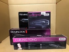 QUANTITY OF HEALTH & BEAUTY ITEMS TO INCLUDE WAHL CURLING TONG, HAIR STYLING TOOL, CURLING WAND, CERAMIC CURLERS FOR SHINY CURLS, CORDED HAIR CURLING WAND, SWIVEL CORD, QUICK HEAT, COOL TOUCH TIP, BA