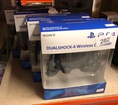 4 X SONY PLAYSTATION DUALSHOCK 4 WIRELESS CONTROLLER - BLACK.: LOCATION - C RACK