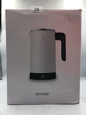 SMARTER IKETTLE 3RD GENERATION - WIFI INTERNET SMART KETTLE, STAINLESS STEEL WHITE AND CHROME, DIGITAL TEMPERATURE CONTROL, IOS, ANDROID APP, ALEXA ENABLED WITH KEEP WARM FUNCTION. 3000W, 1.8 LITERS.