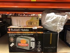 QUANTITY OF KITCHEN & APPLIANCES ITEMS TO INCLUDE RUSSELL HOBBS STAINLESS STEEL 2 SLICE TOASTER: LOCATION - C RACK