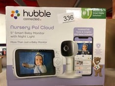 1 X HUBBLE CONNECTED NURSERY PAL CLOUD BABY MONITOR WITH CAMERA, 5-INCH SCREEN, NIGHT LIGHT, NIGHT VISION, ROOM TEMPERATURE SENSOR AND SMARTPHONE APP.: LOCATION - D RACK