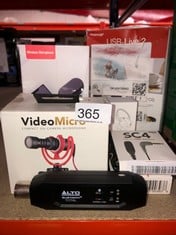 QUANTITY OF TV & AUDIO ITEMS TO INCLUDE RODE VIDEO MICRO COMPACT ON MICRO CAMERA MICROPHONE: LOCATION - D RACK