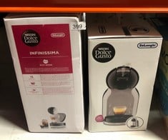 QUANTITY OF ITEMS TO INCLUDE NESCAFÉ DOLCE GUSTO EDG 260.G IN FINISSIMA DOLCE GUSTO POD CAPSULE COFFEE MACHINE, 1470 W, 1.2 LITERS, BLACK AND CHARCOAL, NESCAFÉ DOLCE GUSTO DELONGHI MINI ME EDG 155.BG