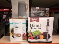 QUANTITY OF KITCHEN & APPLIANCES ITEMS TO INCLUDE YASHE 5 IN 1 HANDHELD BLENDER,IMMERSION BLENDER,STAINLESS STEEL STICK BLENDER,CONTINUOUSLY VARIABLE SPEED,IMMERSION BLENDER WITH CHOPPER,WHISK AND MI