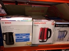 QUANTITY OF KITCHEN & APPLIANCES ITEMS TO INCLUDE BOSCH MYMOMENT DELIGHT TWK1M123GB ELECTRIC KETTLE WITH 1.7 L CAPACITY AND FAST BOIL, INTEGRATED LIMESCALE FILTER, CORD STORAGE IN BLACK: LOCATION - D