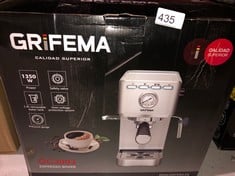 1 X GRIFEMA GC 3003 COFFEE MAKER, CAPPUCCINO AUTOMATIC ESPRESSO, FILTER HOLDER ARM WITH DOUBLE EXHAUST AND TWO FILTERS, 20 BAR PRESSURE, REMOVABLE 1.4L TANK, 1350 W, BPA FREE, PLATA.: LOCATION - D RA