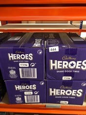 4 X CADBURY HEROES CHOCOLATE BULK SHARE BOX, ASSORTED MINI-SIZE MILK CHOCOLATE BARS, 2 KG (PACK OF 1).: LOCATION - E RACK