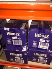 4 X CADBURY HEROES CHOCOLATE BULK SHARE BOX, ASSORTED MINI-SIZE MILK CHOCOLATE BARS, 2 KG (PACK OF 1).: LOCATION - E RACK