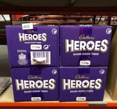 QUANTITY OF ITEMS TO INCLUDE CADBURY HEROES CHOCOLATE BULK SHARE BOX, ASSORTED MINI-SIZE MILK CHOCOLATE BARS, 2 KG (PACK OF 1): LOCATION - E RACK