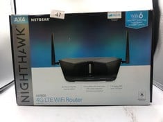 NETGEAR NIGHTHAWK 4-STREAM AX4 WIFI 6 ROUTER WITH BUILT-IN 4G LTE MODEM (LAX 20) FOR PRIMARY OR BACKUP INTERNET CONNECTION — AX1800 4G SIM WIFI ROUTER (UP TO 1.8 GBPS) | 100M2 COVERAGE.: LOCATION - A