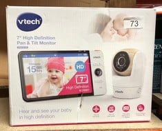 1 X VTECH VM919HD BABY MONITOR WITH CAMERA, 360° PAN AND TILT,VIDEO BABY MONITOR WITH 7" 720P HD DISPLAY, 110° WIDE-ANGLE VIEW, HD NIGHT VISION, 1000 FT LONG RANGE, UP TO 7-HR VIDEO STREAMING BATTERY