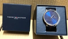 1X TOMMY HILFIGER ANALOG WATCH FOR MEN BLUE STRAP: LOCATION - A RACK