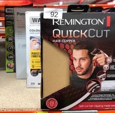 QUANTITY OF HEALTH & BEAUTY ITEMS TO INCLUDE REMINGTON QUICK CUT HAIR CLIPPERS (CORDLESS, 40-MINUTE USAGE, QUICK CHARGE, CURVE CUT BLADE TECHNOLOGY, CLEANER MORE EVEN CUT, GRADING, TAPERING & TRIMMIN