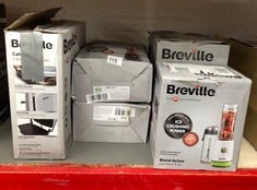 QUANTITY OF KITCHEN & APPLIANCES ITEMS TO INCLUDE BREVILLE BLEND ACTIVE PERSONAL BLENDER & SMOOTHIE MAKER | 350W | 2 PORTABLE BLEND ACTIVE BOTTLES (600ML) | LEAK PROOF LIDS | WHITE & GREEN [VBL246]: