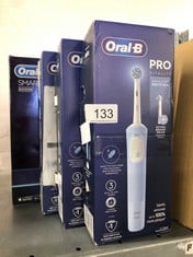 QUANTITY OF HEALTH & BEAUTY ITEMS TO INCLUDE ORAL-B VITALITY PRO ELECTRIC TOOTHBRUSHES ADULTS, 1 HANDLE, 2 TOOTHBRUSH HEADS, 3 BRUSHING MODES INCLUDING SENSITIVE PLUS, BLUE: LOCATION - A RACK