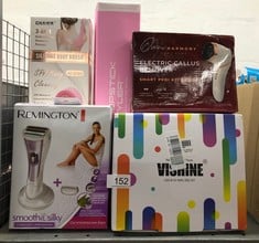 QUANTITY OF HEALTH & BEAUTY ITEMS TO INCLUDE REMINGTON CORDLESS ELECTRIC LADY SHAVER FOR WOMEN (RECHARGEABLE, 30 MINUTE USAGE, WET & DRY, SHOWERPROOF, MOISTURISING STRIP WITH ALOE VERA, BIKINI ATTACH