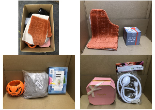 QUANTITY OF HOME ITEMS TO INCLUDE ORANGE TOILET & BATH MATS: LOCATION - BACK RACK