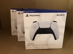 3 X SONY PLAYSTATION 5 DUALSENSE WIRELESS CONTROLLER: LOCATION - C RACK