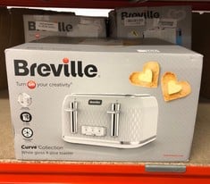 QUANTITY OF KITCHEN & APPLIANCES ITEMS TO INCLUDE BREVILLE CURVE 4-SLICE TOASTER WITH HIGH LIFT & WIDE SLOTS | WHITE & CHROME [VTT 911]: LOCATION - C RACK