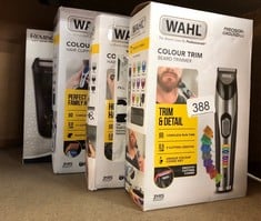 QUANTITY OF HEALTH & BEAUTY ITEMS TO INCLUDE WAHL COLOUR TRIM STUBBLE AND BEARD TRIMMER, TRIMMERS FOR MEN, BEARD TRIMMING KIT, MEN’S STUBBLE TRIMMERS, RECHARGEABLE TRIMMER, MALE GROOMING SET, BEARD C