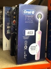 QUANTITY OF HEALTH & BEAUTY ITEMS TO INCLUDE ORAL-B VITALITY PRO ELECTRIC TOOTHBRUSHES FOR ADULTS, FATHERS DAY GIFTS FOR HIM / HER, 1 HANDLE, 2 TOOTHBRUSH HEADS, 3 BRUSHING MODES INCLUDING SENSITIVE