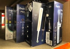 QUANTITY OF HEALTH & BEAUTY ITEMS TO INCLUDE ORAL-B VITALITY PRO ELECTRIC TOOTHBRUSHES ADULTS, 1 HANDLE, 2 TOOTHBRUSH HEADS, 3 BRUSHING MODES INCLUDING SENSITIVE PLUS, BLUE: LOCATION - C RACK