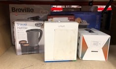 QUANTITY OF KITCHEN & APPLIANCES ITEMS TO INCLUDE QUEST BLACK TRAVEL KETTLE WITH 2 CUPS | PORTABLE & LIGHTWEIGHT | DUAL VOLTAGE FOR WORLDWIDE USE | SAFETY PROTECTION | USE IN CARAVANS, CAMP SITES AND