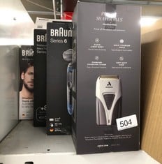 QUANTITY OF HEALTH & BEAUTY ITEMS TO INCLUDE BRAUN SERIES 6 ELECTRIC SHAVER FOR MEN WITH PRECISION TRIMMER, WET & DRY ELECTRIC RAZOR FOR MEN, 60-B1200S, BLUE RAZOR: LOCATION - D RACK