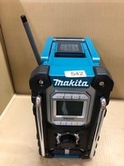 MAKITA DMR108 SITE RADIO WITH BLUETOOTH AND MOBILE USB CHARGING SOCK - BLUE (4-PIECE).: LOCATION - D RACK