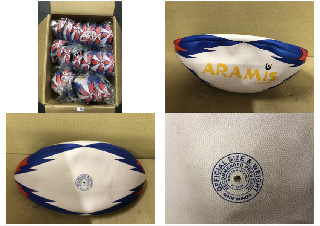 QUANTITY OF ARAMIS PREMIER RUGBY BALLS, APPROX 20 BALLS: LOCATION - D RACK