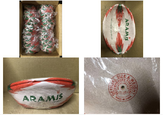 QUANTITY OF ARAMIS PREMIER RUGBY BALLS, APPROX 25 BALLS: LOCATION - D RACK