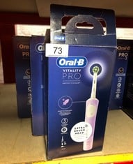 QUANTITY OF HEALTH & BEAUTY ITEMS TO INCLUDE ORAL-B VITALITY PRO ELECTRIC TOOTHBRUSHES FOR ADULTS, FATHERS DAY GIFTS FOR HIM / HER, 1 HANDLE, 2 TOOTHBRUSH HEADS, 3 BRUSHING MODES INCLUDING SENSITIVE