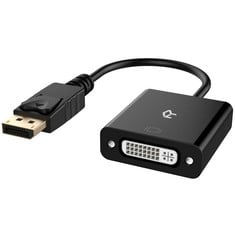 38 X RANKIE DP TO DVI ADAPTER, GOLD PLATED DISPLAYPORT TO DVI MALE TO FEMALE CONVERTER (BLACK) - TOTAL RRP £249: LOCATION - A RACK